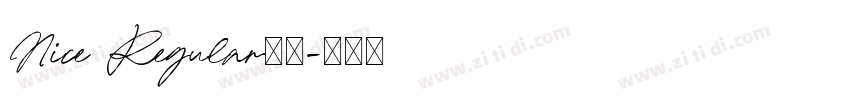 Nice Regular字体字体转换